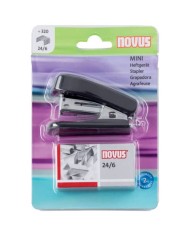 Set cucitrice Novus Mini + 320 punti 24/6 - max 12 fogli nero