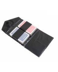 Set due mazzi da 52 carte da gioco, con custodia in PVC nero