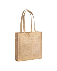 Shopper con soffietto in TNT stampato con effetto juta 38x39,5x10cm