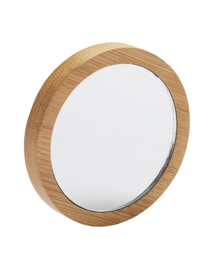 Specchietto tondo in bambù