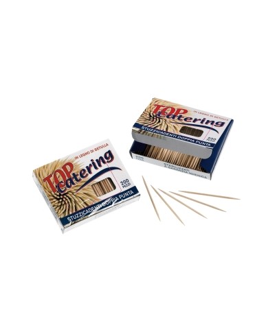 Stuzzicadenti legno 2 punte sfusi 7cm 200pz