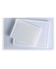 Tagliere rettangolare in politene con scanalatura 29x44x1cm