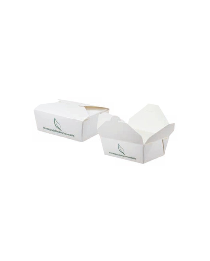 Take away box in carta + PLA 19,7x14x4x6,5cm 1480ml 25pz