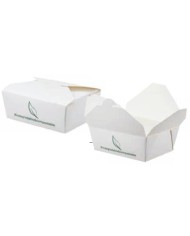 Take away box in carta + PLA 19,7x14x4x6,5cm 1480ml 25pz