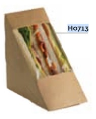 Take away in carta kraft + PE per tramezzino 12,3x7,2x12,3cm 100pz