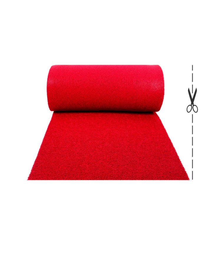 Tappeto Gipsy ricciolo vinilico da esterno rosso