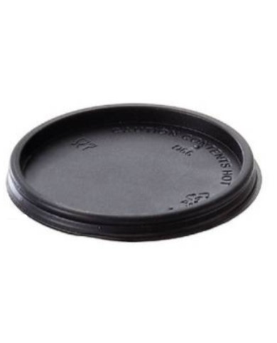 Tappo per bicchiere nero in polistirene PS Ø5,5cm 1000pz (DP-10729)