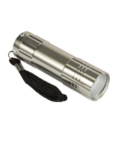Torcia tascabile a LED COB (Chip On Board) in allumino con cordino (batterie NON incluse)