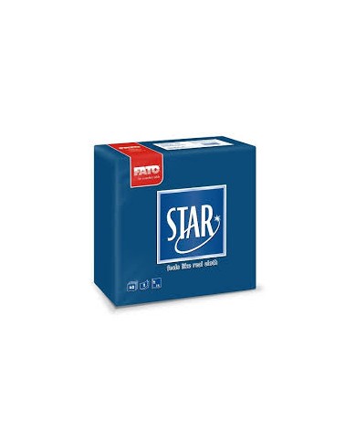 Tovagliolo 38X38 Star microcollato blu notte 2V 40pzx30