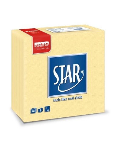 Tovagliolo 38X38 Star microcollato champagne 2V 40pzx30