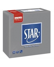 Tovagliolo 38X38 Star microcollato grigio 2V 40pzx30
