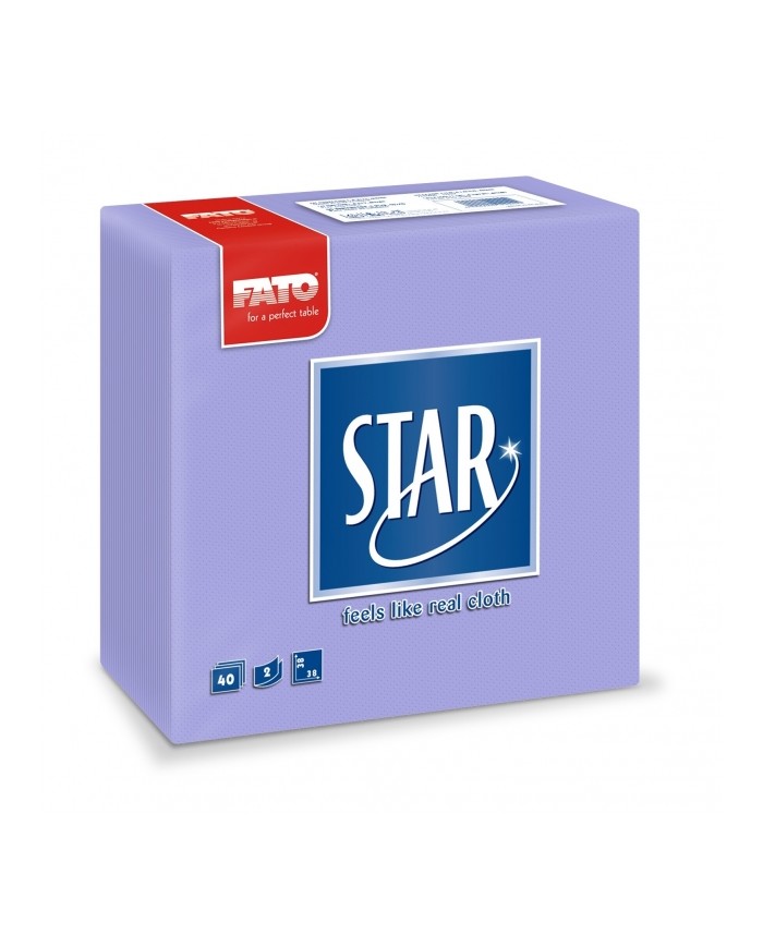 Tovagliolo 38X38 Star microcollato lilla 2V 40pzx30