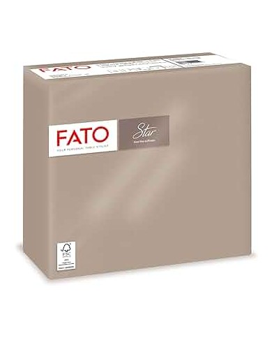 Tovagliolo 38X38 Star microcollato Tortora 2V 40pzx30