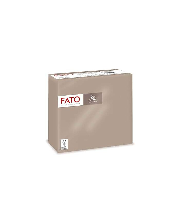 Tovagliolo 38X38 Star microcollato Tortora 2V 40pzx30