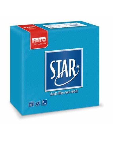 Tovagliolo 38X38 Star microcollato Turchese 2V 40pzx30