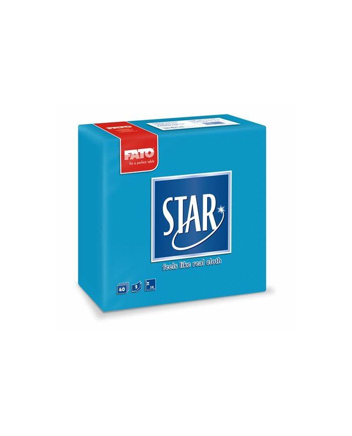 Tovagliolo 38X38 Star microcollato Turchese 2V 40pzx30