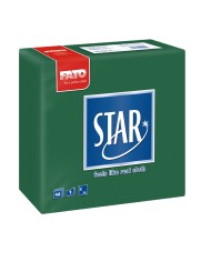 Tovagliolo 38X38 Star microcollato Verde foresta 2V 40pzx30