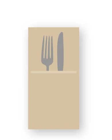 Tovagliolo portaposate Quick Pocket Wood 40x40 Airlaid 50pzx12