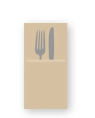 Tovagliolo portaposate Quick Pocket Wood 40x40 Airlaid 50pzx12