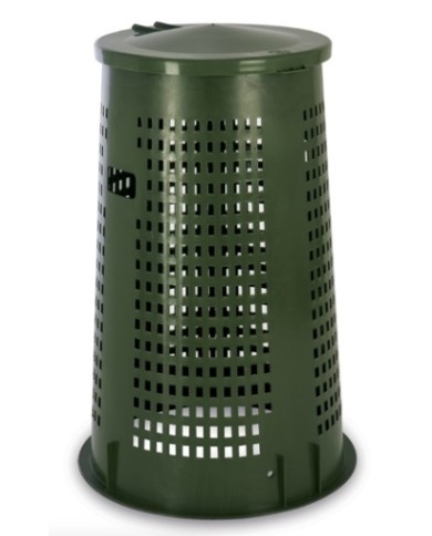 Trespolo Zefiro verde con coperchio 110lt