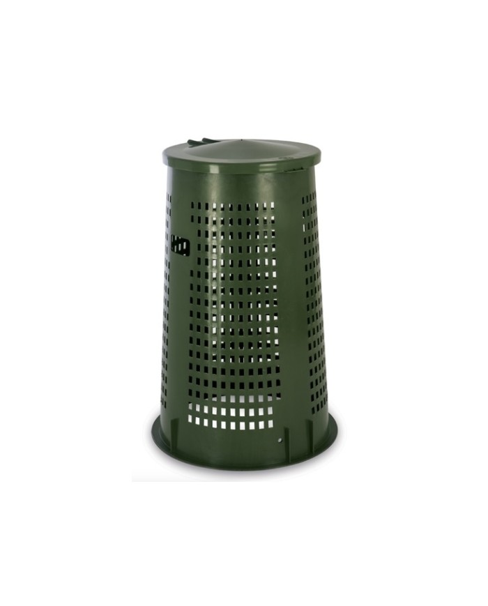 Trespolo Zefiro verde con coperchio 110lt