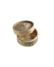 Vaporiera in bamboo completa di base e coperchio Ø20cm naturale