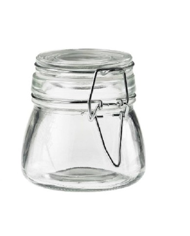 Vasetto in vetro con chiusura ermetica Ø7,5x8cm 150ml 12pz