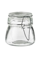 Vasetto in vetro con chiusura ermetica Ø7,5x8cm 150ml 12pz