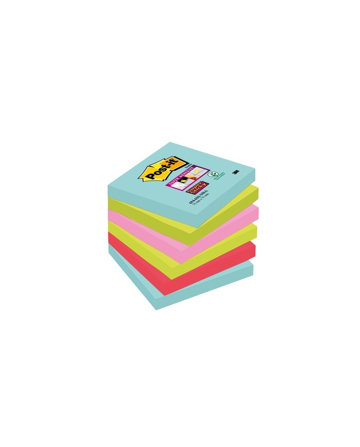 Blocco Post it Super Sticky 654-6SS-COS 76x76mm colori Cosmic 90 fogli conf. 6 pezzi