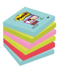 Blocco Post it Super Sticky 654-6SS-COS 76x76mm colori Cosmic 90 fogli conf. 6 pezzi