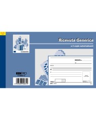 Blocco ricevute generiche 50 fogli 2 copie autoricaricanti 9,9x17cm 50 fogli Edipro