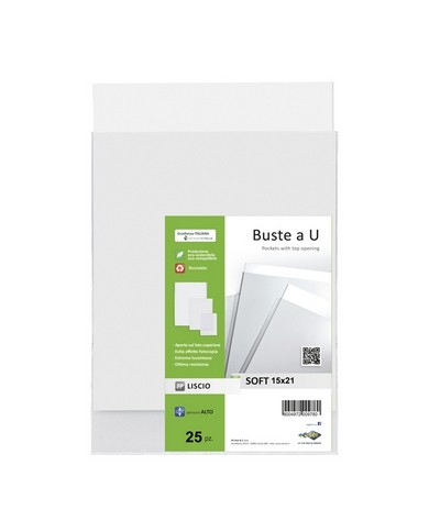 Buste a sacco Soft PPL 15x21cm liscio trasparente Sei Rota conf. 25 pezzi