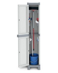 Armadio Domino Wave PPL a 1 anta base 2350 35x43,8x181,8cm grigio Terry