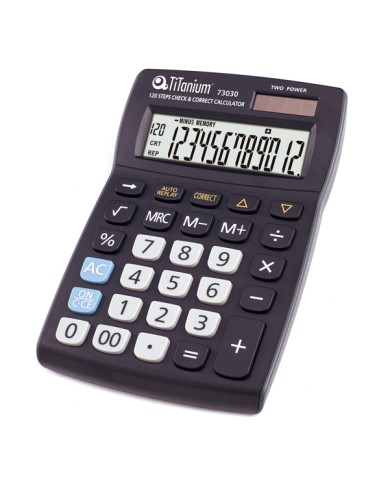 Calcolatrice da tavolo 73030 12 cifre nero Titanium