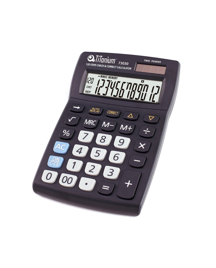 Calcolatrice da tavolo 73030 12 cifre nero Titanium