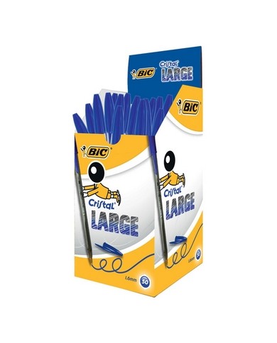 Penna sfera Cristal Large punta 1,6 mm blu Bic conf. 50 pezzi