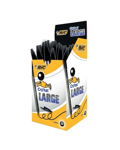 Penna sfera Cristal Large punta 1,6 mm nero Bic conf. 50 pezzi