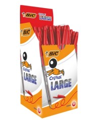 Penna sfera Cristal Large punta 1,6 mm rosso Bic conf. 50 pezzi