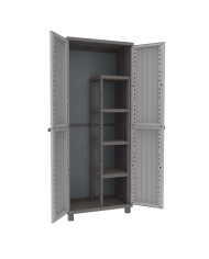 Armadio JWood 368 2 ante 68 x 37,5 x 170 cm PPL effetto legno grigio tortora Terry