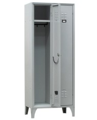 Armadio spogliatoio in metallo 2 vani 70 x 35 x 180 cm grigio Fasma *** Prodotto su ordinazione non annullabile***