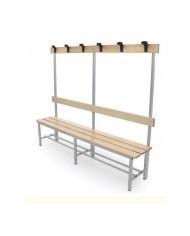 Panchina 2 posti con 5 appendiabiti mm. 1000x350x450/1800 H